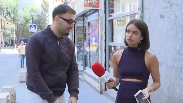 Periodista Isa Balado y su agresor sexual en calles de Madrid, España