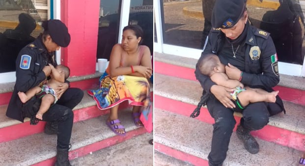 Policía de la CDMX en Acapulco amamantó a bebé que no había comido en 24 horas