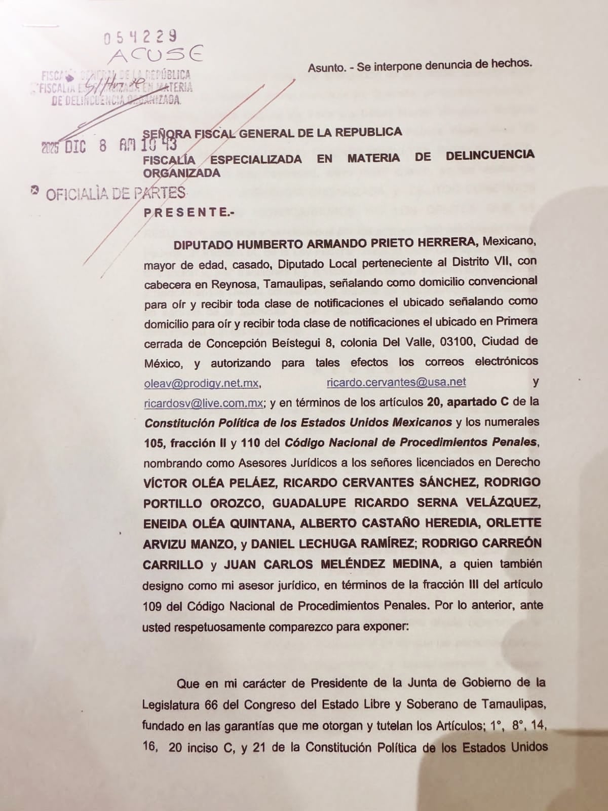 Morenistas van con Ernestina Godoy y Lenia Batres para que emprendan acciones contra Francisco Javier Garcia Cabeza de Vaca por 3 delitos