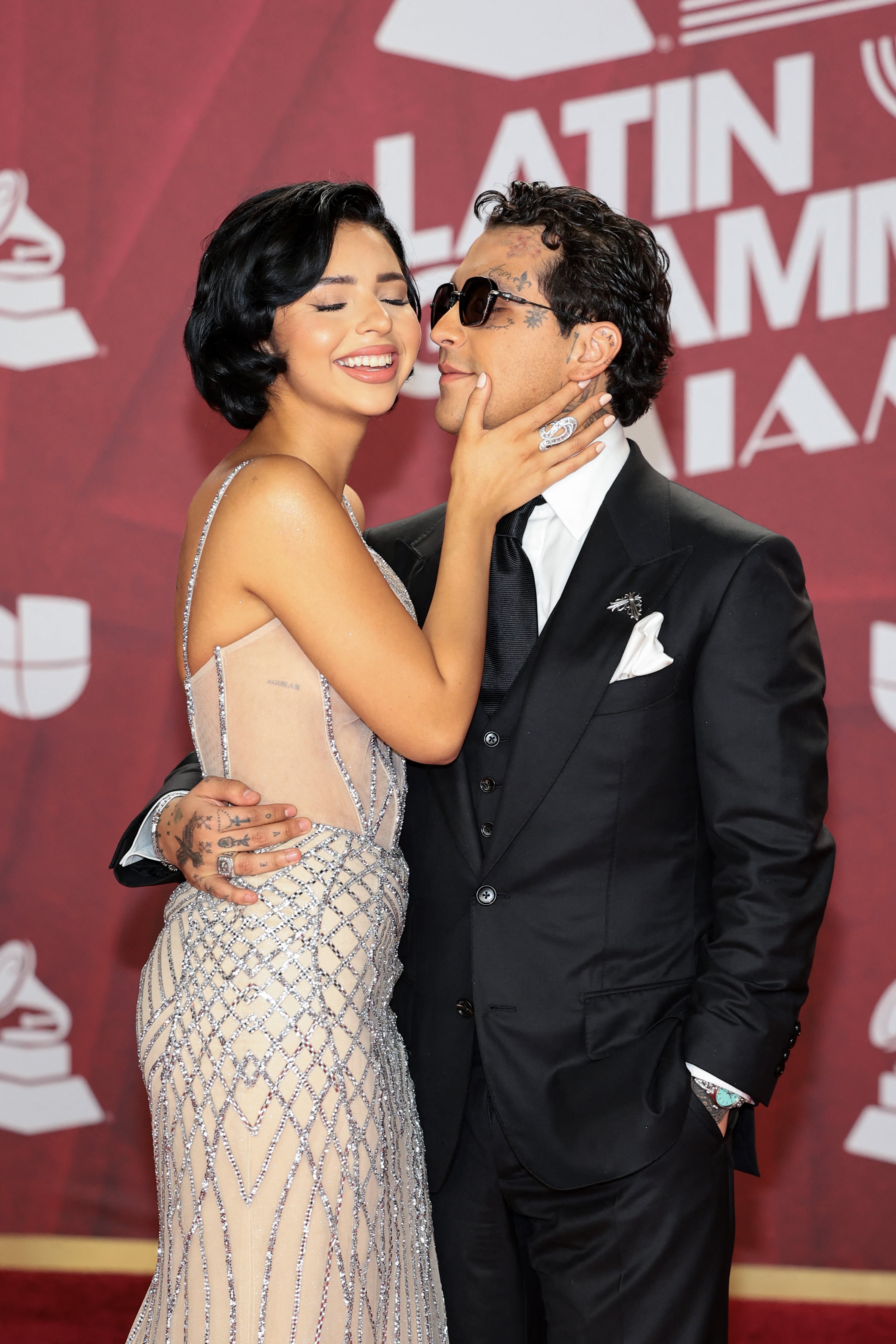 Ángela Aguilar y Christian Nodal en los Premios Latin Grammy 2024