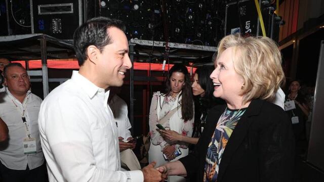Mauricio Vila y Hillary Clinton