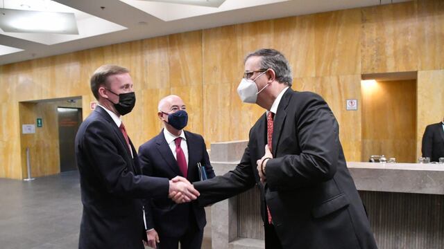 Marcelo Ebrard y funcionarios de Estados Unidos