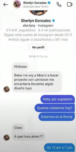 Conversación Sherlyn y Aline Moreno
