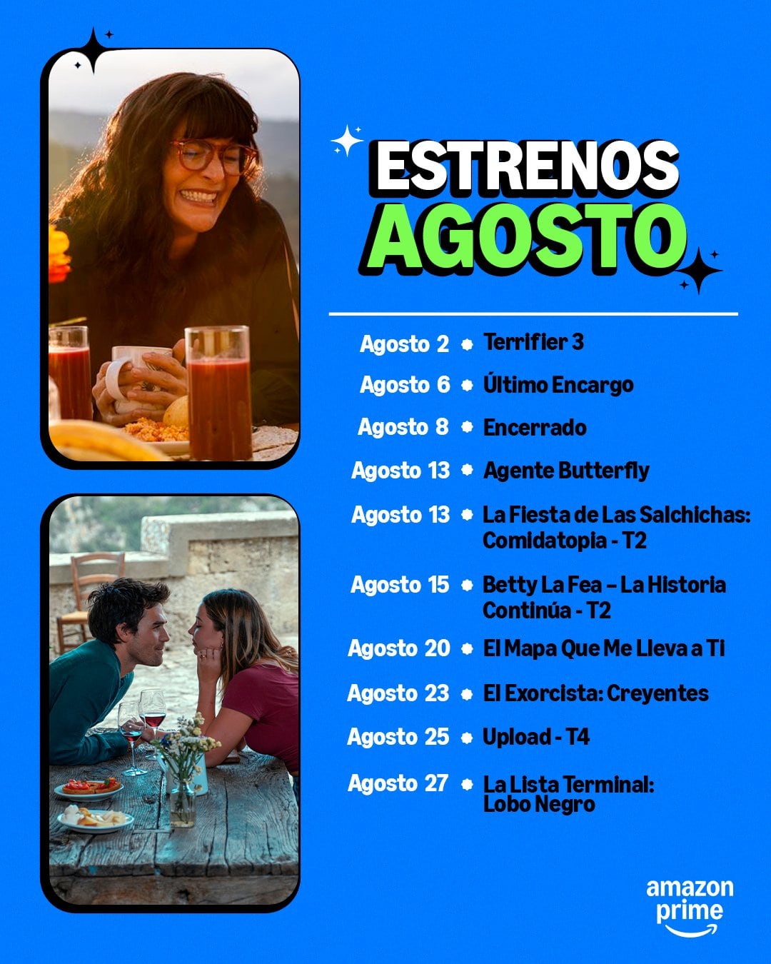 Estrenos de agosto en Amazon Prime Video