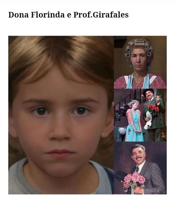Hijo de Doña Florinda y el Profesor Jirafales creado con inteligencia artificial
