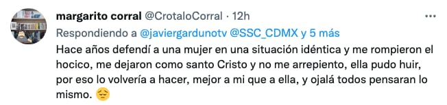Tuit sobre golpeador de mujer