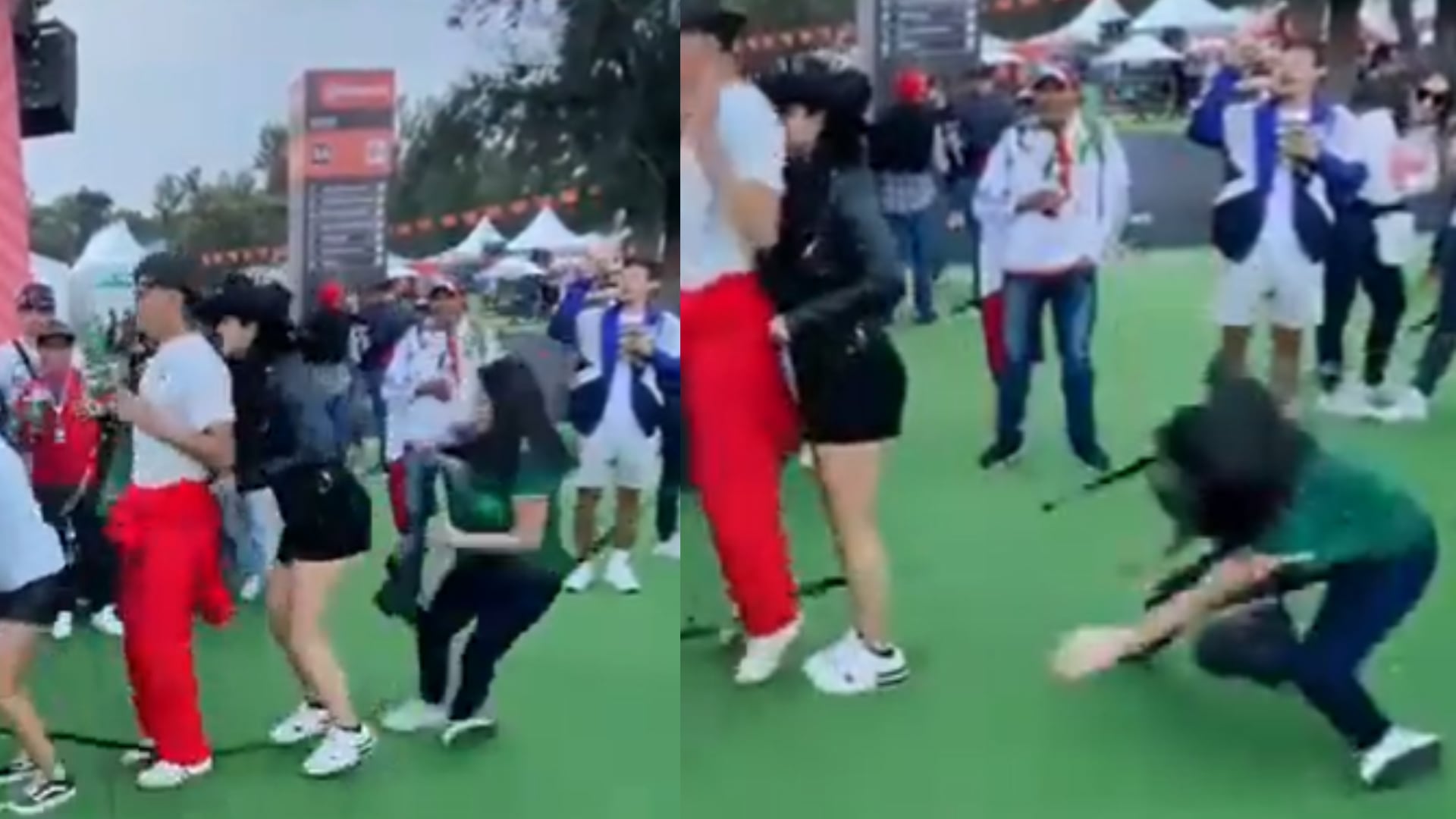 Asistente del Gran Premio de México se fractura pierna.