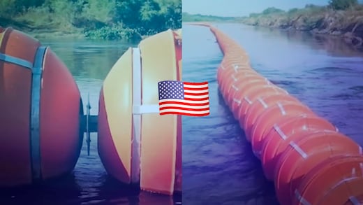 Estados Unidos coloca boyas en Río Bravo contra migrantes; “ni lo intentes”, advierte
