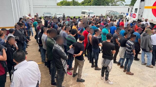 Migrantes rescatados en Veracruz
