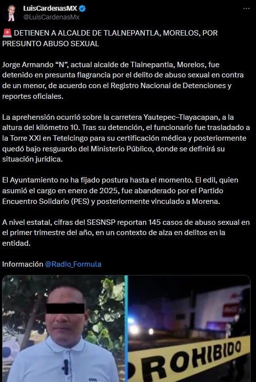 Síndico asume el ayuntamiento de Tlalnepantla tras detención del alcalde