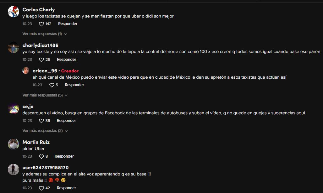Reacciones al taxista que cobró más de 2 mil pesos a extranjeros