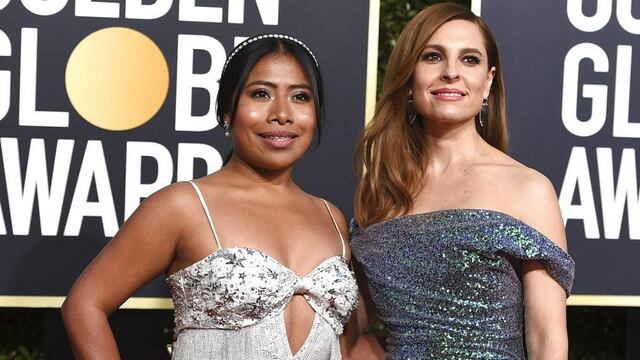 Aparicio junto a su coprotagonista en Roma, Marina de Tavira.