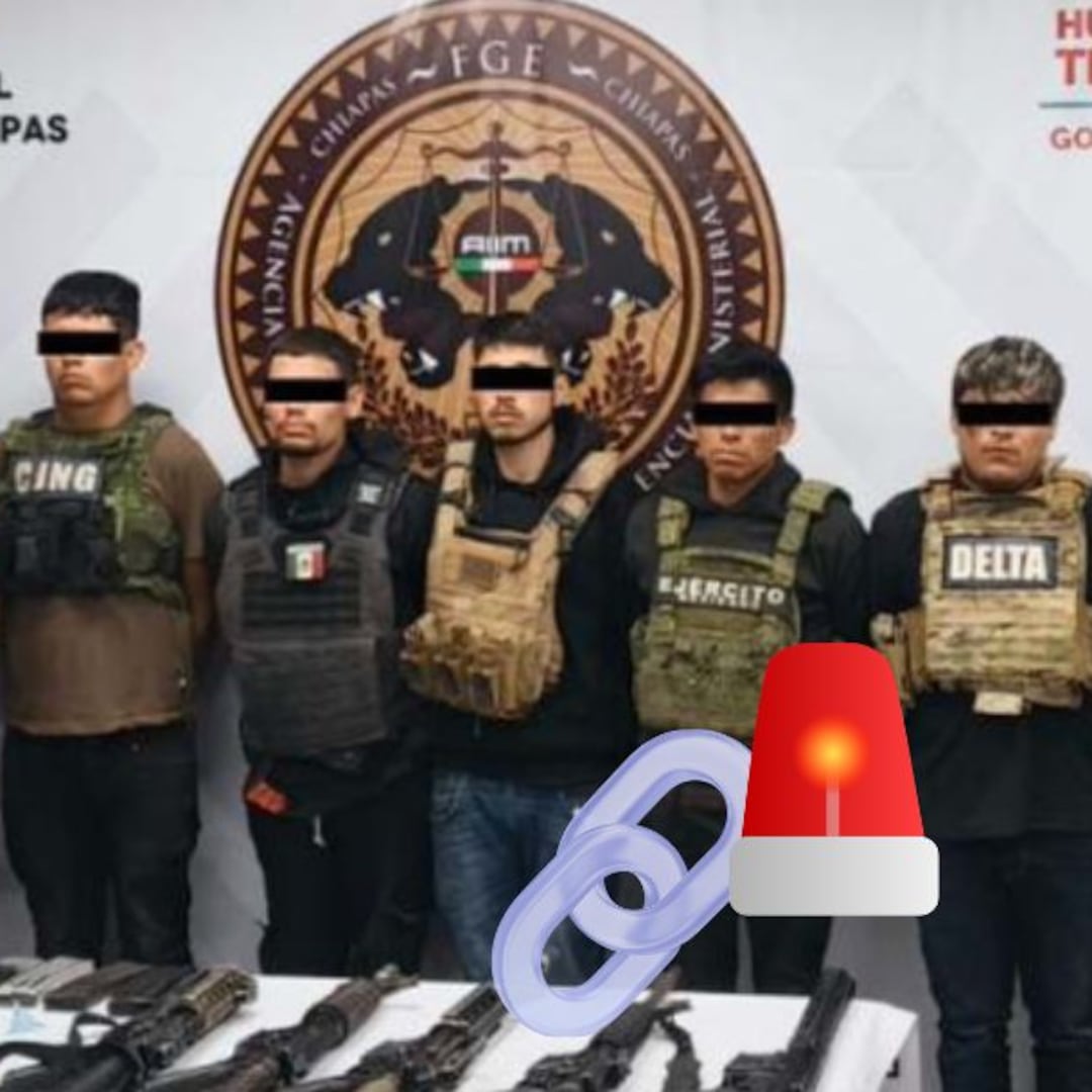 Golpe al CJNG en Chiapas: detienen a cinco presuntos miembros