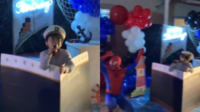 Niño en fiesta temática de Titanic