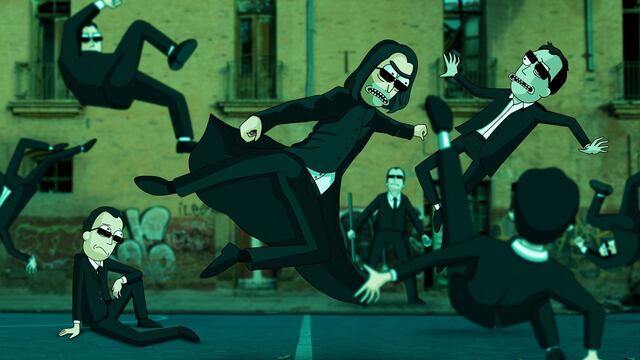 Rick & Morty crea imagen para publicitar Matrix Resurrections