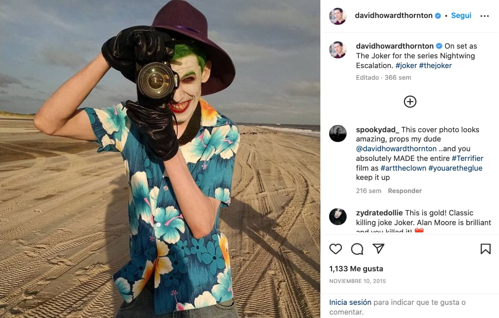 David Howard Thornton como The Joker en la serie Nightwing: Escalation