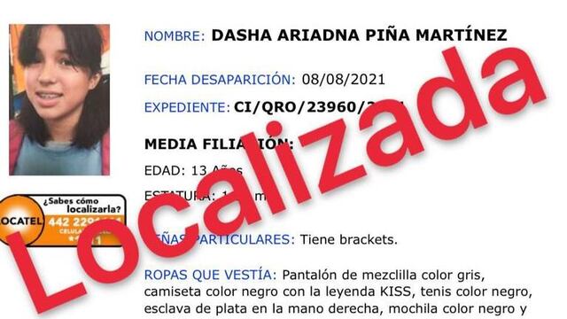 Dasha es localizada con vida