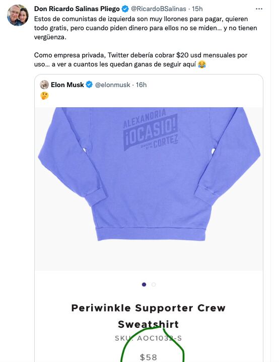 Tuit Ricardo Salinas Pliego