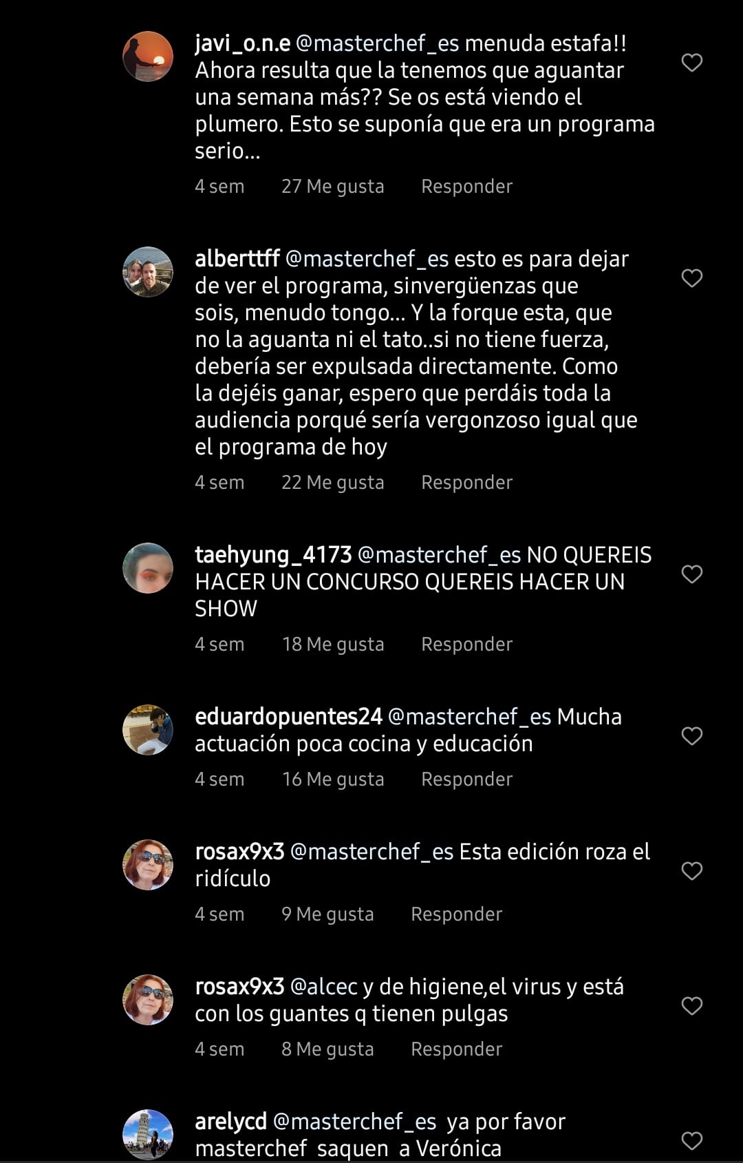 Comentario contra Verónica Forqué