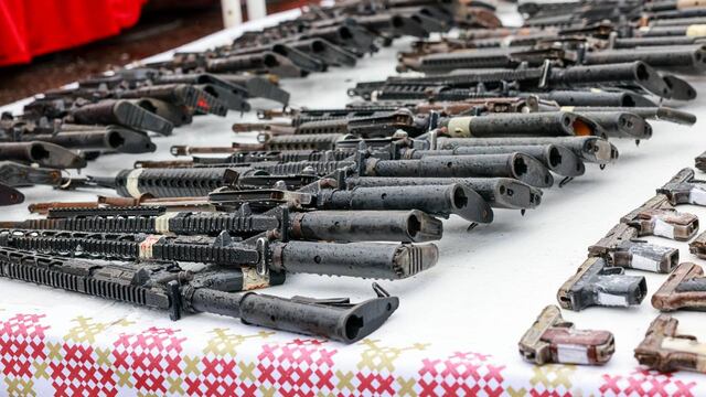 Evelyn Salgado encabeza destrucción de armas decomisadas