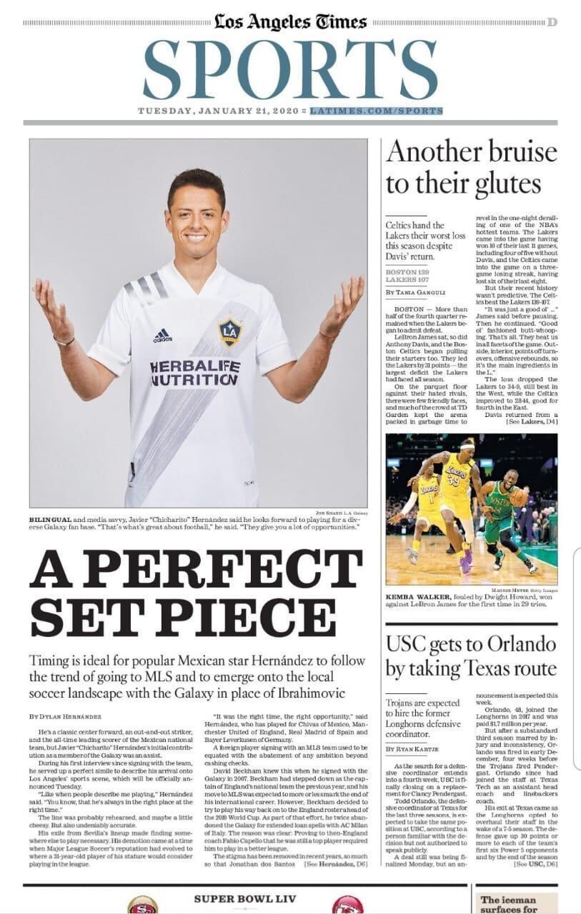 "Chicharito" en LA Times