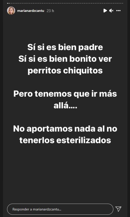 Mariana Rodríguez habla de esterilizar mascotas.