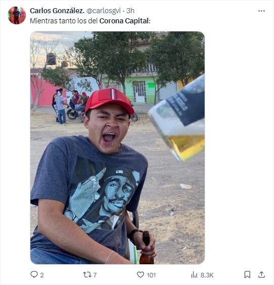 Memes por el cartel del Corona Capital 2024