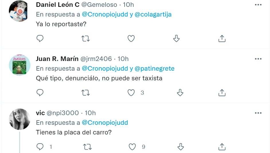 reacciones de usuarios sobre mensaje de violencia machista/captura de pantalla de Twitter