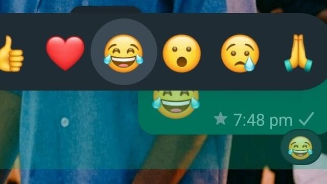 Emojis para reaccionar a mensajes en WhatsApp