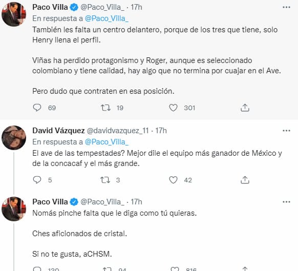 Paco Villa insulta a fan del Club América