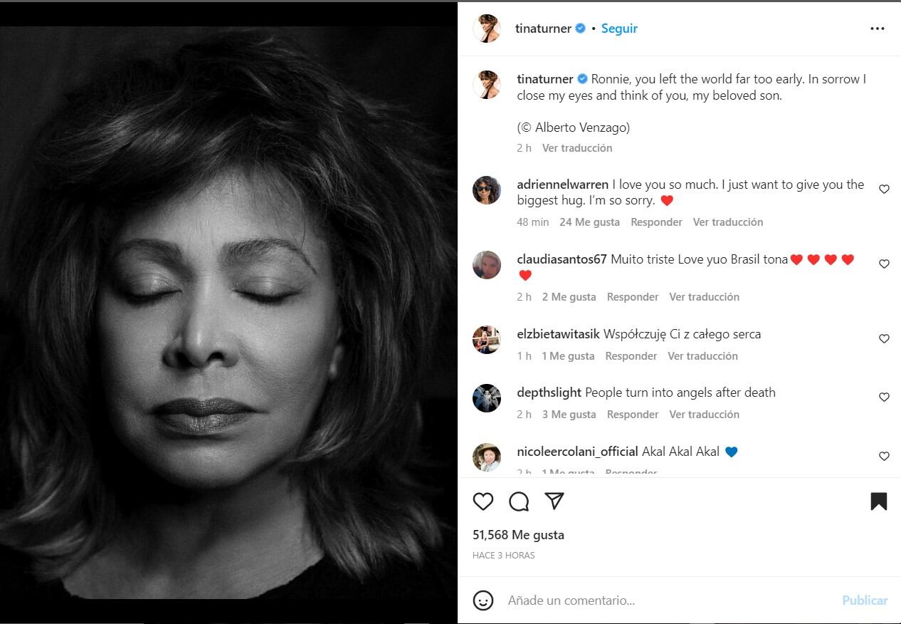 Roonie Turner, hijo de la cantante Tina Turner