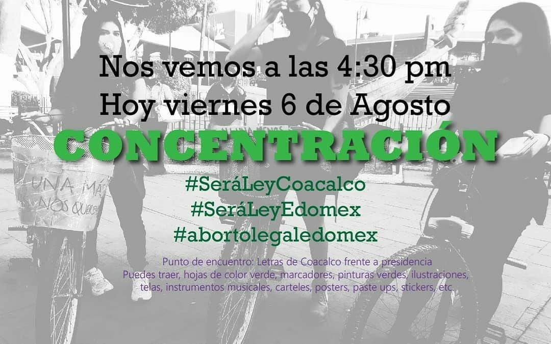 Protesta feminista en Edomex por el aborto legal