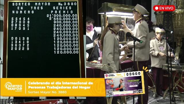 Resultados Sorteo Mayor 3880 de Lotería Nacional en vivo: ganadores de hoy, 28 de marzo