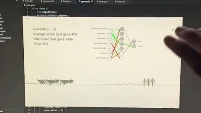 IA aprende a jugar al dinosaurio de Google Chrome