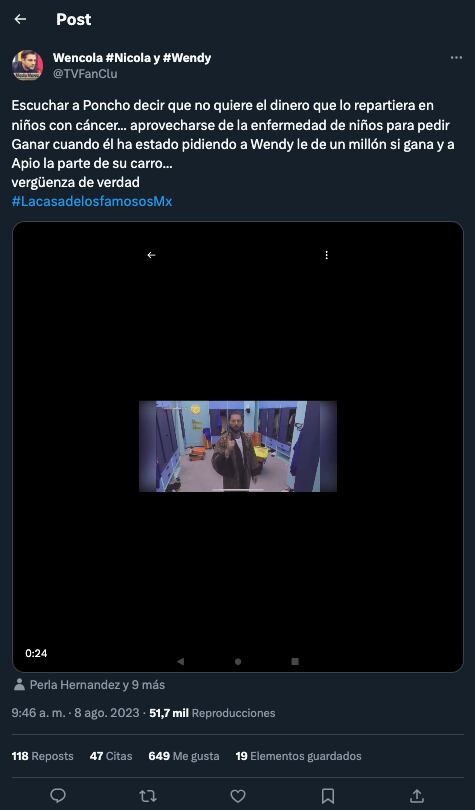 Poncho de Nigris ya prometió donar el premio de La Casa de los Famosos México pero lo critican