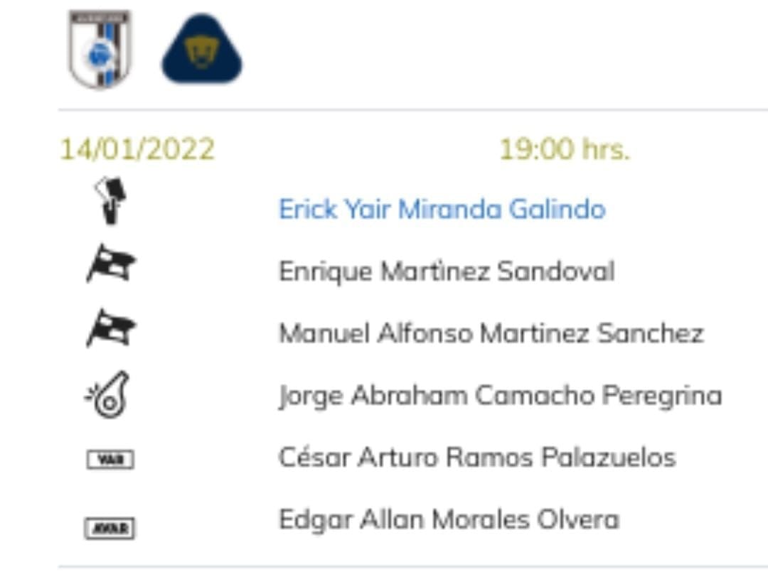 César Ramos fue el responsable del VAR en el duelo Querétaro vs Pumas