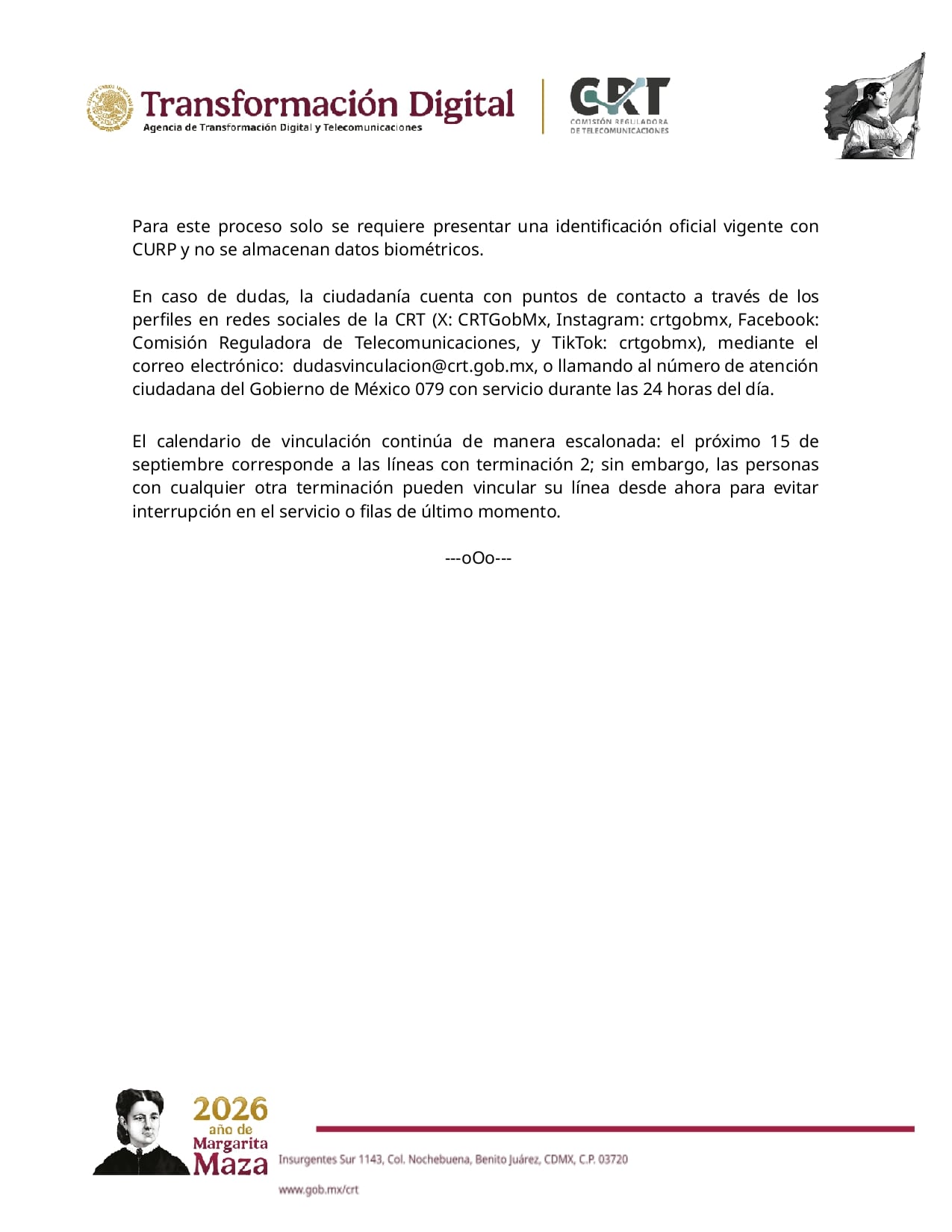 Comunicado CRT