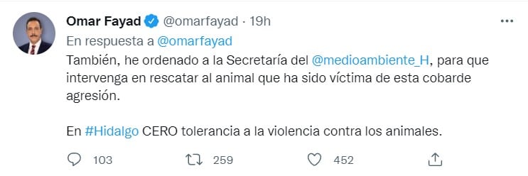 Tuit de Omar Fayad