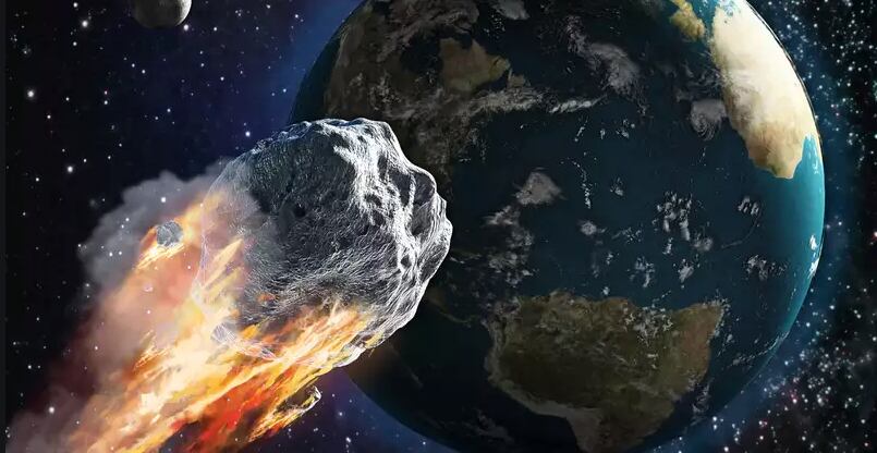 Asteroide llegando a la Tierra