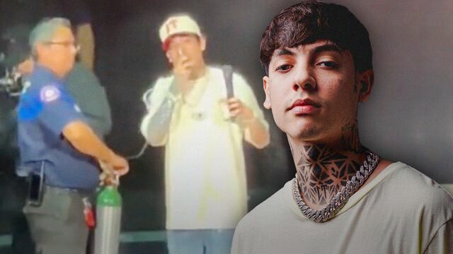 Natanael Cano pide tanque de oxígeno en pleno concierto