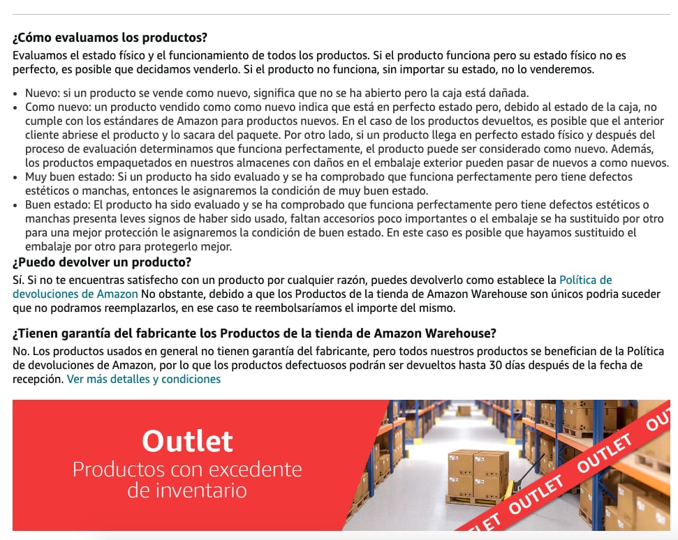 ¿Qué es Amazon Warehouse?