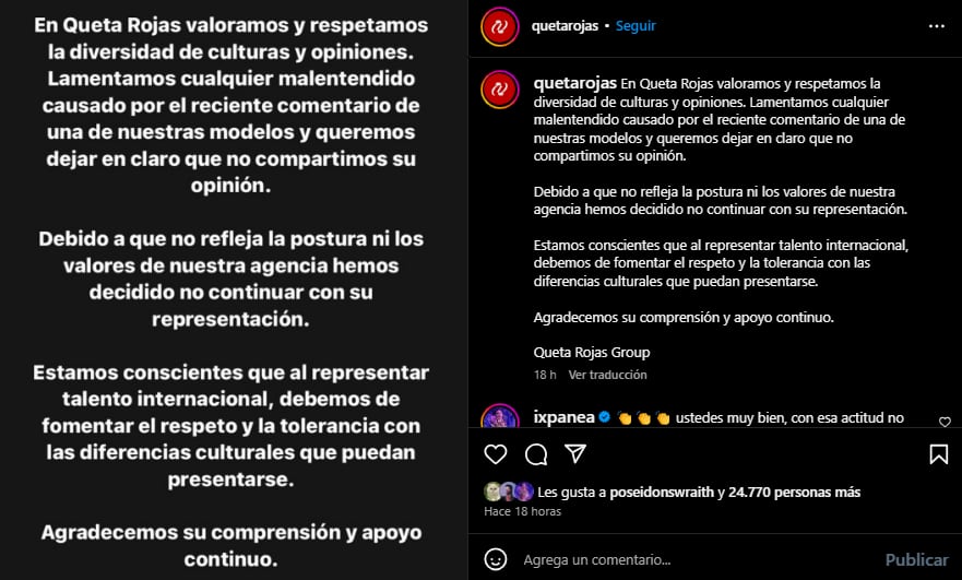 Agencia de la Ciudad de México despide a la modelo tras quejarse de los organilleros