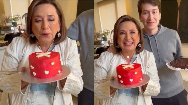 Xóchitl Gálvez celebra su cumpleaños 61 con hermoso pastel