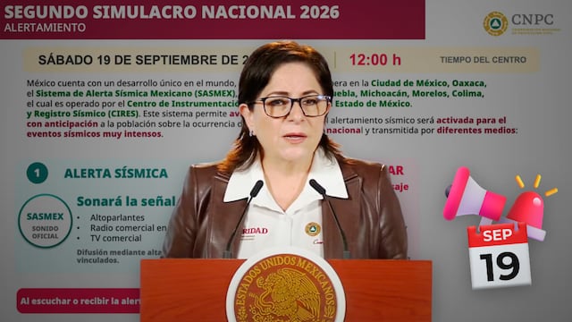 Segundo Simulacro Nacional 2026 del sábado 19 de septiembre