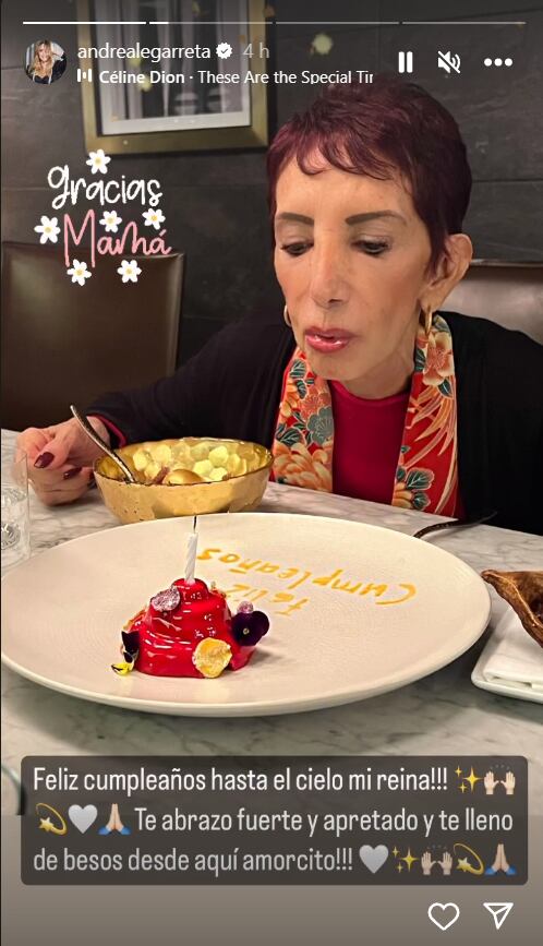 Andrea Legarreta deja de lado a Anette Cuburu y celebra a su mamá
