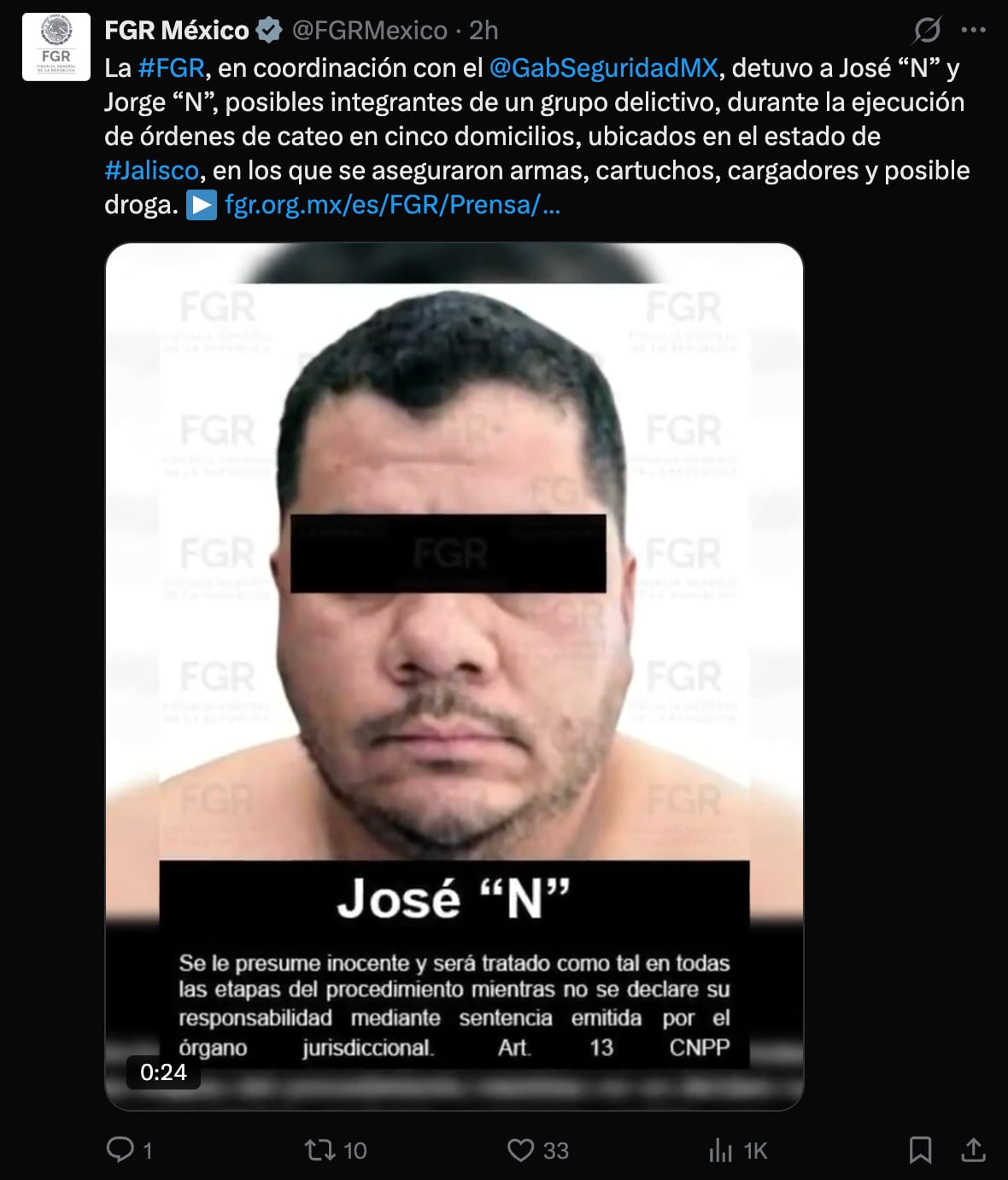 Detienen en Guadalajara a El Chipo, operador de El Jardinero del CJNG