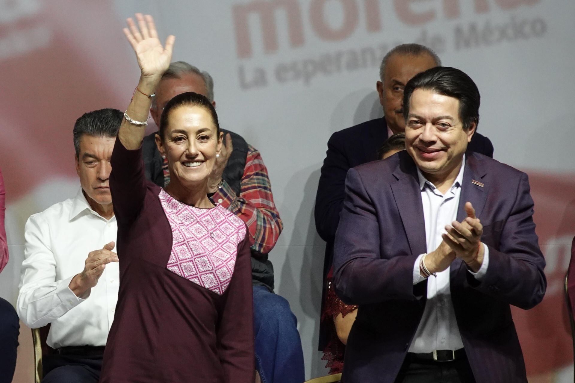 Claudia Sheinbaum junto a Mario Delgado