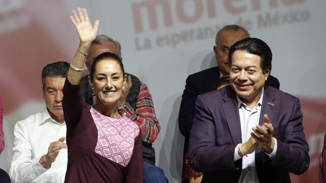 Claudia Sheinbaum junto a Mario Delgado