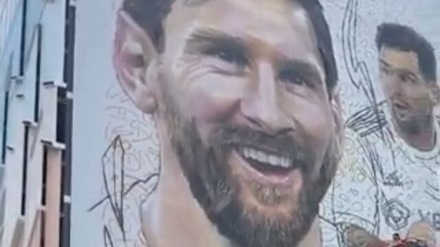Un artista argentino realizó un impresionante mural de Lionel Messi para darle la bienvenida a Miami y a la MLS.