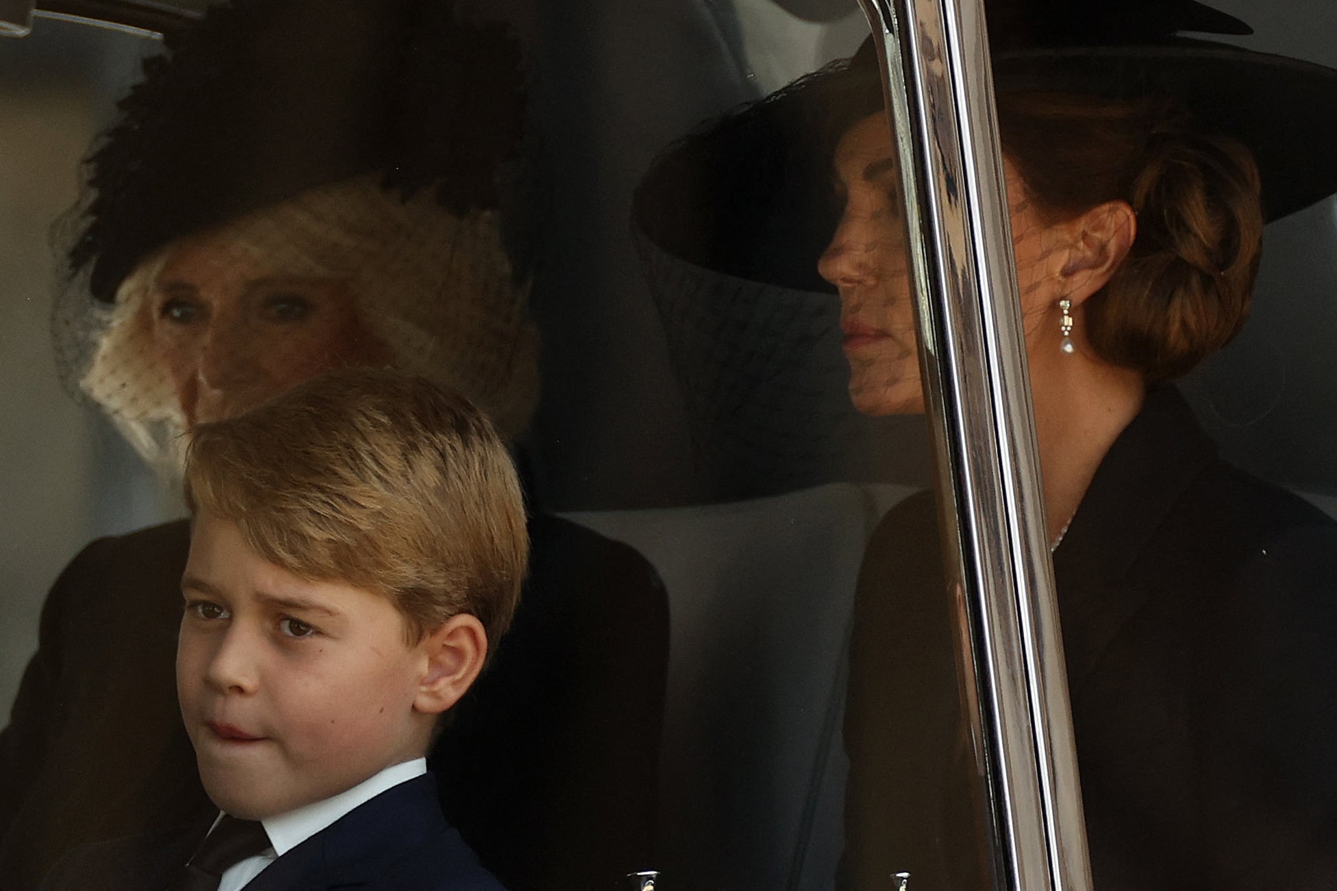 Camila reina consorte, príncipe George, Catherine princesa de Gales, funeral reina Isabel II
